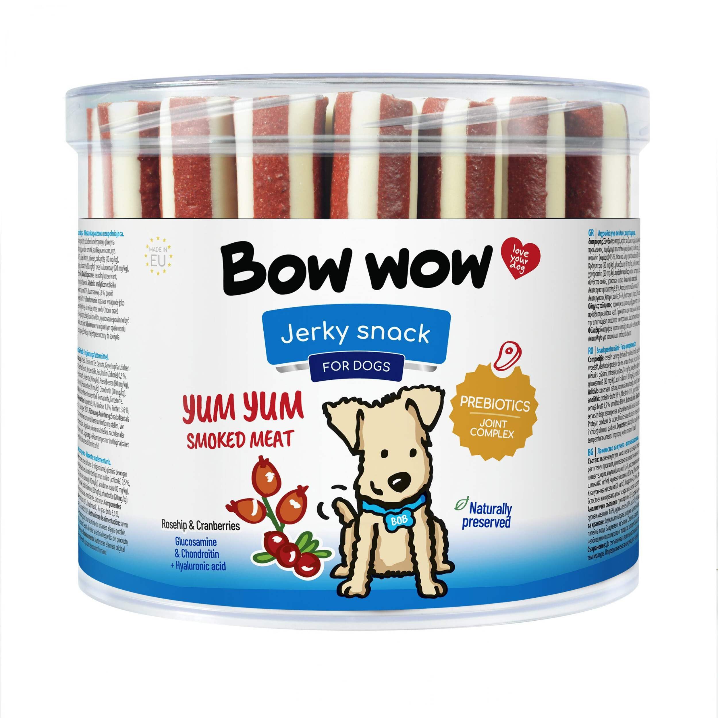 Bow Wow Treats Yum Meat Dog Treat 35PC Tub, Pack of, transparent