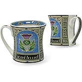 Royal Tara Set of 2 Scotland Mug with Thistle New Bone China Scottish Porcelain Cup 325ml11fl oz, Blue