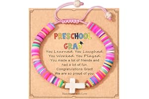 Shonyin Adjustable Cross Bracelet for Girls,Kindergarten Preschool Graduation First Communion Baptism Easter Confirmation Gifts for Girls