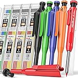 Nicpro 5 Pack Carpenter Pencil with Sharpener
