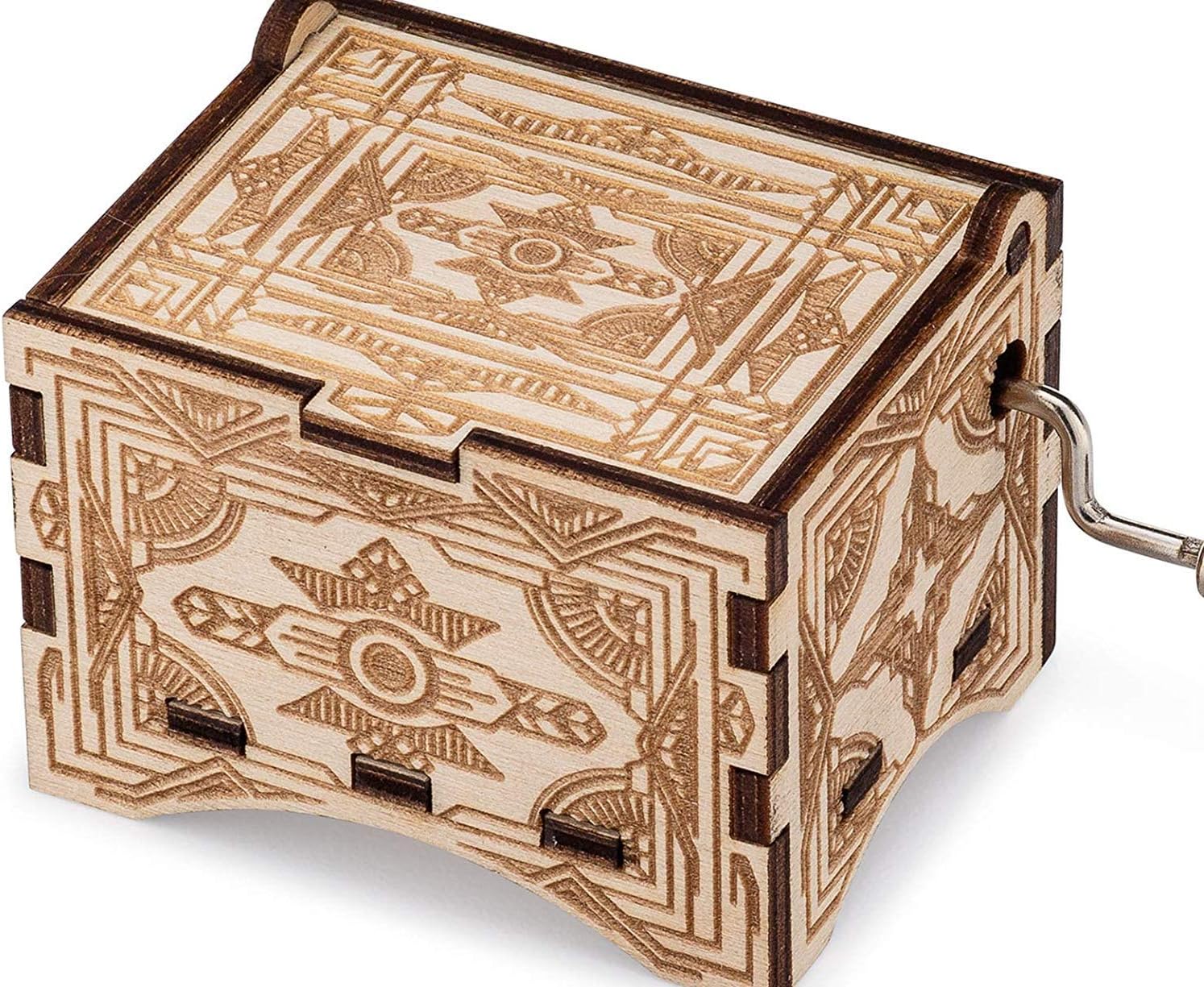 TheLaser'sEdge, Personalizable Vintage Music Box, Laser Engraved Wood (Personalized, Hey Jude)