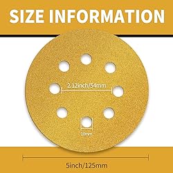 Keeimp 100 Pcs 5 Inch Sanding Discs Hook and