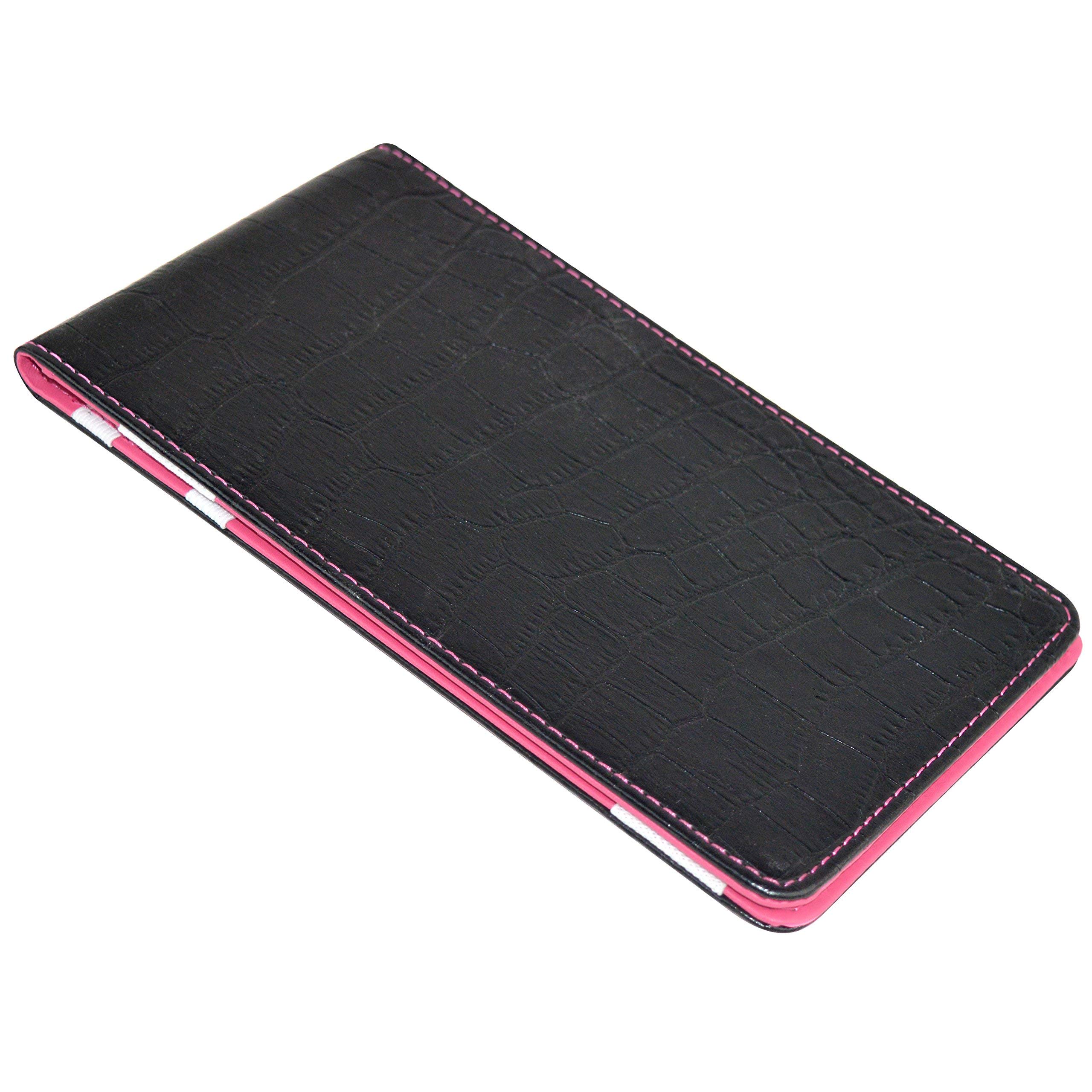 On Par Premium Crocodile Golf Scorecard Holder - Crocodile,Black/Pink - Pack of 1(One Size)