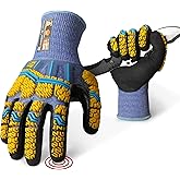 Schwer PRO-SKIN Impact Gloves with ANSI A4 Cut Reistant Protection, Flexible and Comfortable Work Gloves with Grip，Touchscreen, Used for Oil and Gas E&P，Mechanic, Construction, Non-PFAS, L, PM3900-T