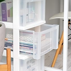 IRIS USA Plastic Drawer Storage Organizer Rolling