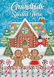 Briarwood Lane Grandkids Spoiled Here Christmas Garden Flag Gingerbread House 12.5
