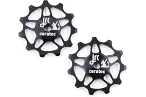 JRC Components 11T Ceramic Pulley Wheels | Compatible with Shimano Dura Ace R9250, 105 R7150 & Ultegra R8150 | Hybrid Ceramic Derailleur Pulley Wheels for Shimano 12 Speed Rear Derailleur