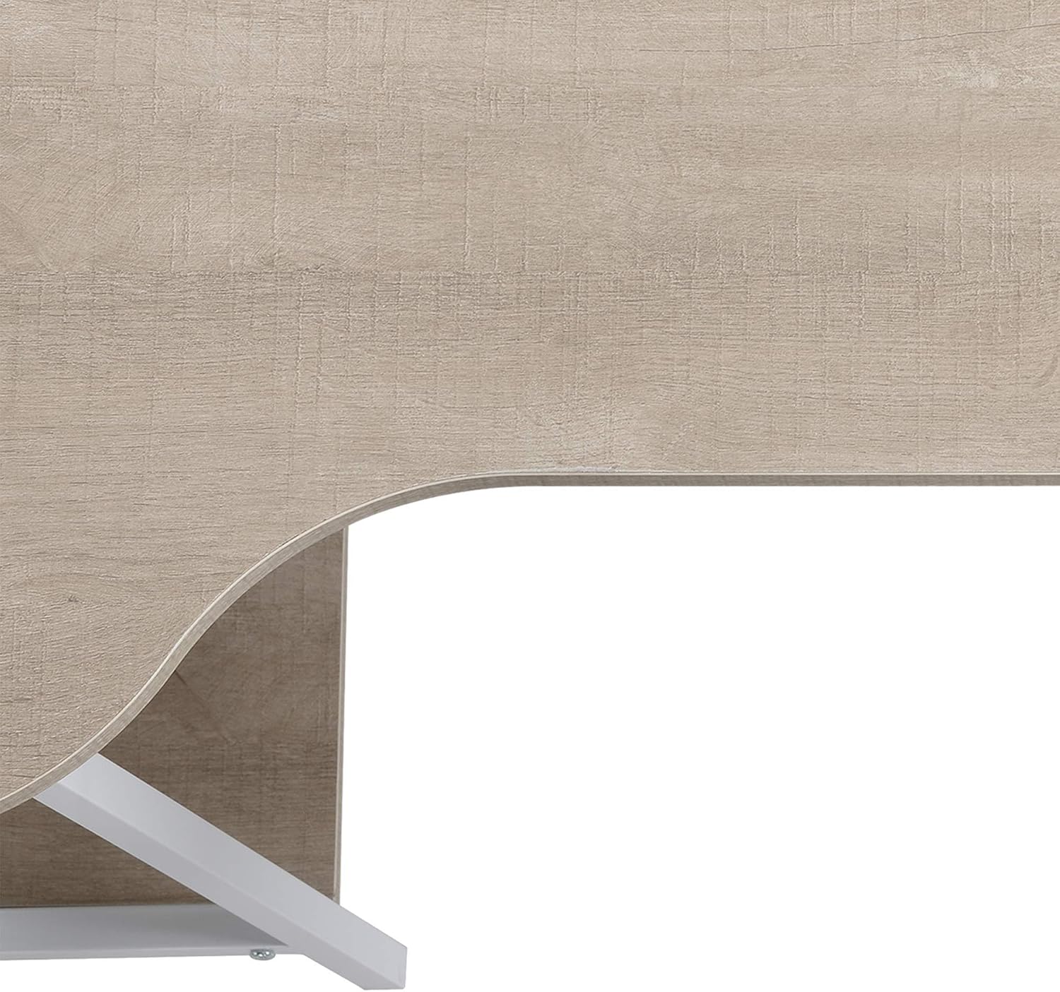 Scrivania Per Ufficio HOMCOM Con 2 Mensole – 110x48x76,2 Cm, In MDF, Colore Noce E Bianco, Carico 50 Kg, Per Casa E Studio