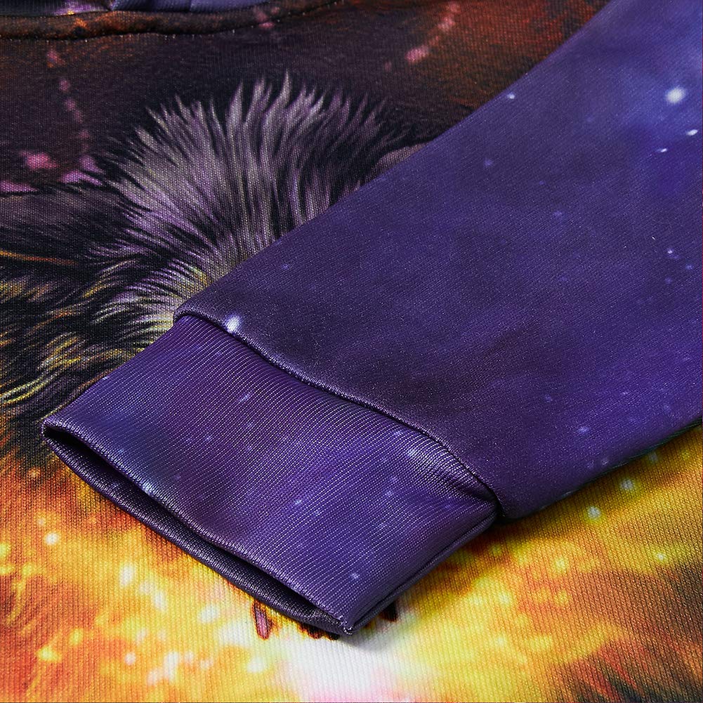 RAISEVERN novità Felpe Halloween 3D Stampato a Maniche Lunghe Felpa Pullover per Ragazzi e Ragazze S-XL