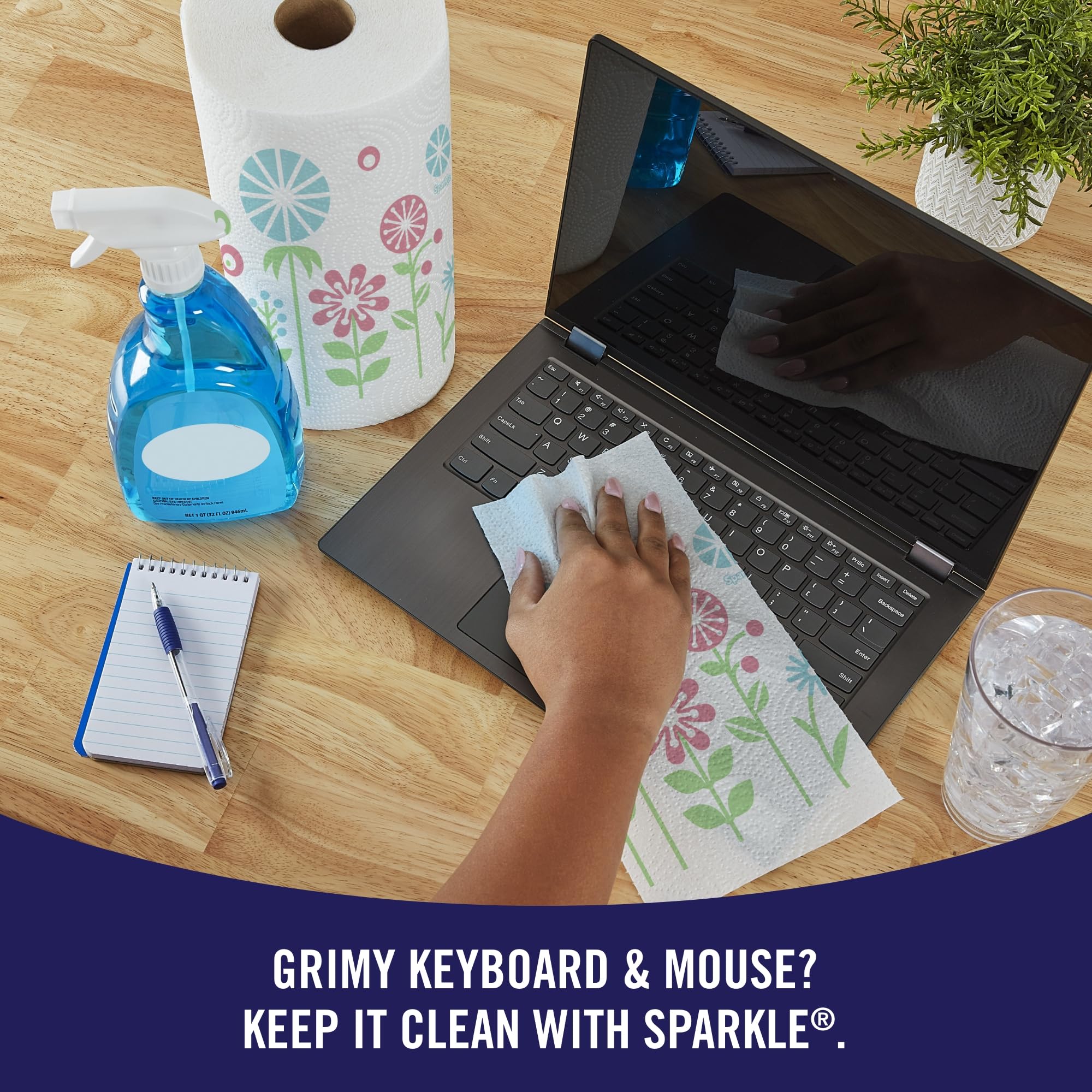 Sparkle Pick-A-Size Paper Towels, Spirited Prints, 6 Double Rolls = 12 Regular Rolls, Everyday Value Paper Towel With Full And Half Sheets