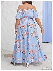 Floerns Women's Plus Size Cold Shoulder Short