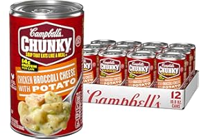 Campbell's Chunky Chicken Broccoli Cheese with Potato Soup, 18.8 Ounce (Pack of 12)