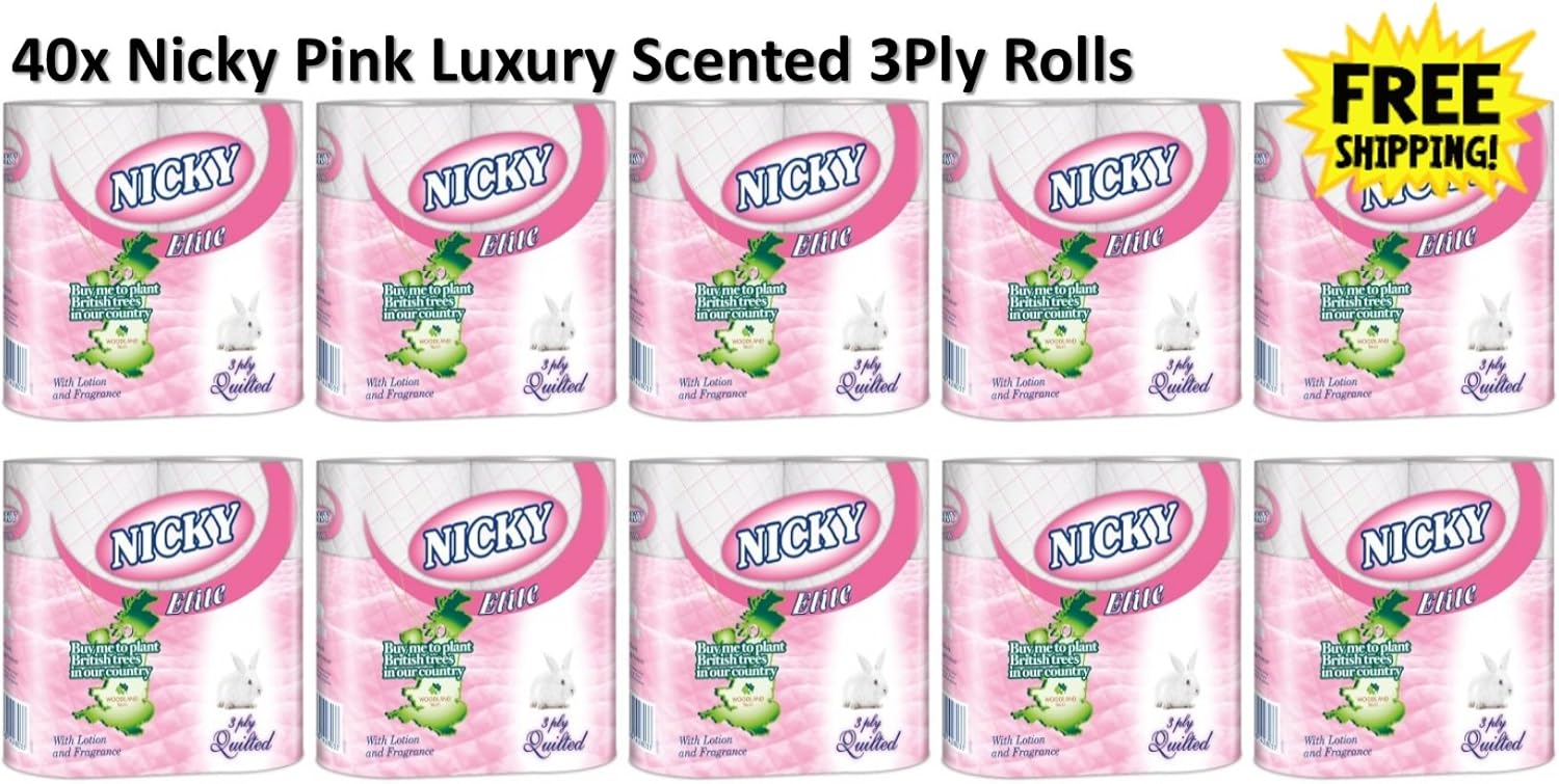 3 PLY LUXURY TOILET ROLLS PINK Amazon.co.uk DIY & Tools