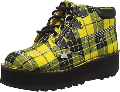yellow plaid sneakers