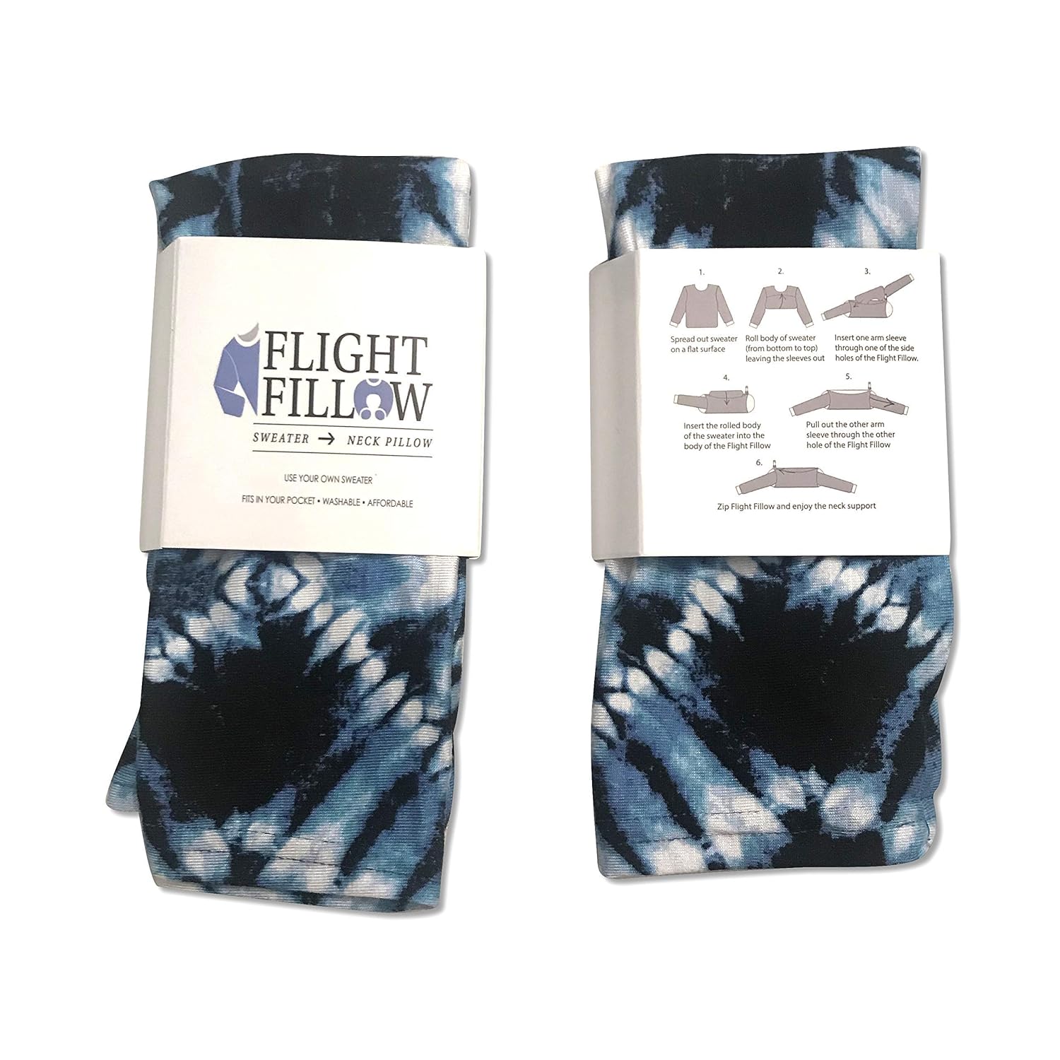 Amazon Com Tye Dye Patterned Flight Fillow Small Travel Pillow