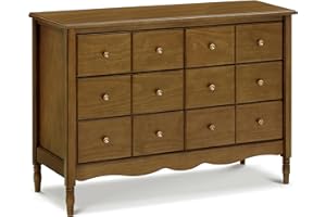 Namesake Liberty 6-Drawer Dresser in Natural Walnut, Fully Assembled, Greenguard Gold Certified, Smooth Glide, Adult and Child Nursery Dresser, Vintage/Apothecary Design