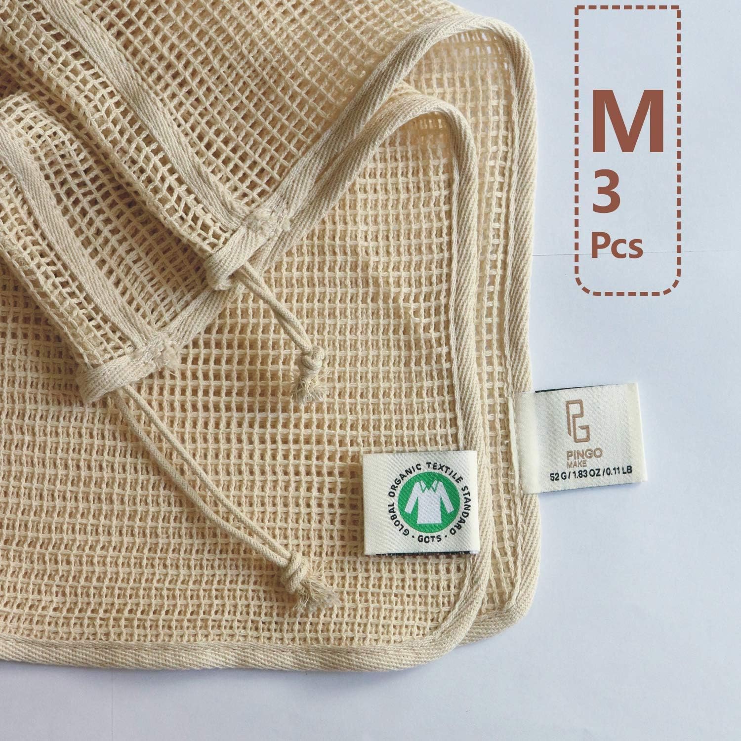 Reusable Mesh Produce Bags, Vegetable Bags, Net Bag Made