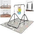MARFULA Upgrade Foldable Gymnastic Bar with Mat for Kids Ages 3-12, 200 lbs Weight Capacity, Gymnastic Kip Bar Horizontal Bar for Kids, Gymnastic Training Equipment for Home and Gym Center Use