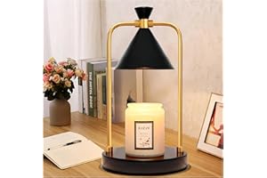 XJZJY Candle Warmer Lamp with Timer Dimmer,Unique Birthday Gifts for Women Mom,House Warming Gifts New Home Room Decor,Wax melt Warmer for Scented Wax Jar Candles (Black-Small)