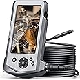 Teslong Industrial Endoscope Camera, 0.21" Waterproof Borescope Inspection Camera with Upgraded 4.5" IPS Monitor, 9.8ft Goose