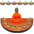 YCCOKJJ Blantons Bourbon Stopper Display with 7 Colors Light, Halfmoon Shape Cork Stopper Display Shelf for Decoration, Christmas Birthday Halloween Gifts for Men(No cork included)