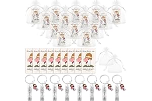 CraftyDream Christmas Jesus Loves You KeyChains Christian Positive Gift for Church Mini Resin Jesus Figurine Keychain