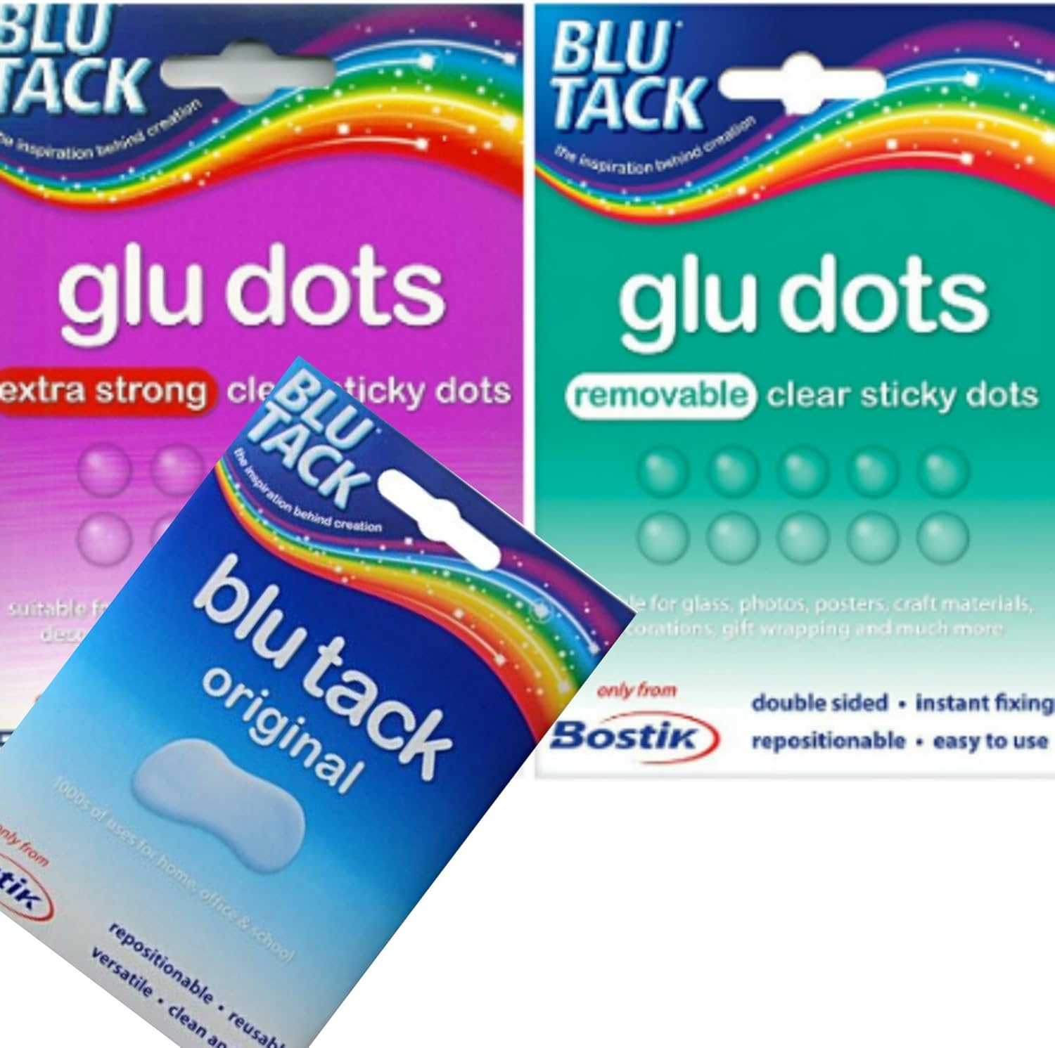 Blu Tack Glu Dots Removable Extra Strong Free Blue Tack With Each Order Amazon Co Uk Office Products