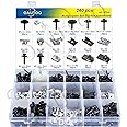 OAUTOO 240pcs Body Multipurpose Bolt & U-Nut Kit Assortment for GM Ford Chrysler