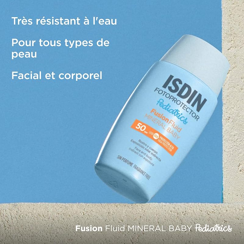 Pediatrics Fusion Fluid Mineral Baby SPF 50 (50ml) | Crème Solaire Fluide aux Filtres Minéraux Spécialement Formulé pour la Peau Fragile des Bébés