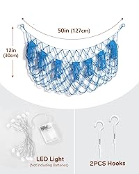 Stuffed Animal Storage Hammock Net with Lights