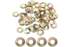 PATIKIL M6x14x1.2mm Flat Washers 50Pcs 65Mn Steel Belleville Spring Disc Washer Conical Knurled Metric Gasket for Automotive 