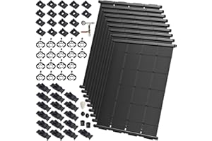 SolarPoolSupply Industrial Grade Solar Pool Heater DIY Kit - Superior High-Wind Strapless Mounting System & Maximum Freeze Resistance (9-4'x10.5' / 378 Square Feet)