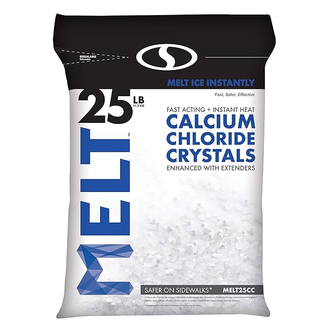 Snow Joe MELT50CC Calcium Chloride Crystals Ice Melter Resealable Bag