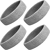 Sweatbands Sport Sweat Band for Men & Women, Moisture Wicking Terry Cloth Cotton Headband for Athletic Exercise, Tennis, Running, Basketball, Working Out, Fitness, Yoga