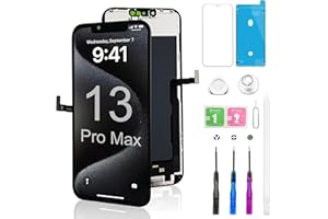 ZHUOFUYXCH for iPhone 13 Pro Max Screen Replacement Kit Full FHD LCD Display 3D Touch Digitizer with Repair Tool - Compatible with Model A2628, A2630, A2634, A2635 (6.7 Inch) - Black