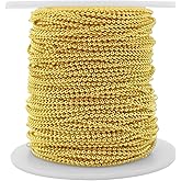 CleverDelights 1.5mm (1/16") Ball Chain - Gold Color - 30 Feet - Bulk Chain Spool