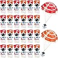 Jerify 48 Sets Mini Astronaut Paratroopers with Parachutes Flying Toy Space Party Favors Astronaut Goodie Bag Stuffers Need Assembly Required Flying Gifts for Boys Outdoor