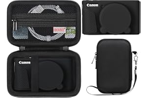 BOVKE Hard Case + Silicone Cover for Canon PowerShot SX740 SX730 Digital Camera, Shockproof EVA Storage Bag with Soft Silicon
