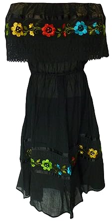 black off the shoulder mexican dress