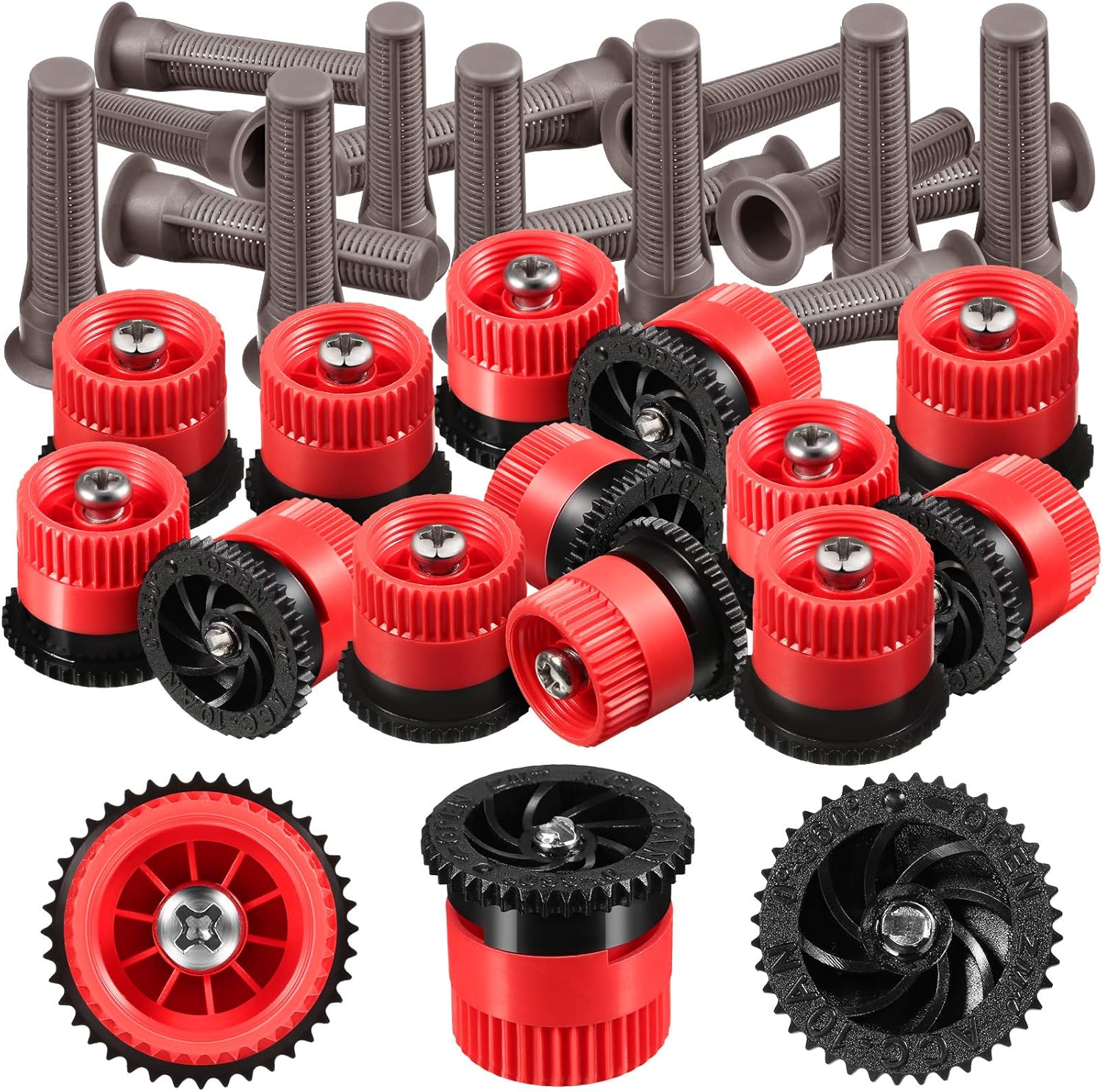 16 Pieces Variable Arc Nozzle 9.8 Feet Radius High Efficiency Replacement Pop-up Sprinkler Heads Compatible with RainBird, Hunter, Orbit Pop-up Sprinklers, Red, 10VAN : Garden & Outdoor