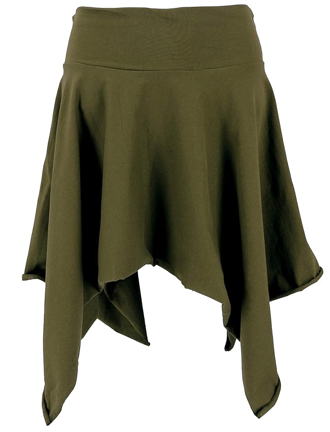 Guru-Shop Pixi Zipfelrock, Elfenrock/Top, Damen, Baumwolle, Kurze Röcke Alternative Bekleidung