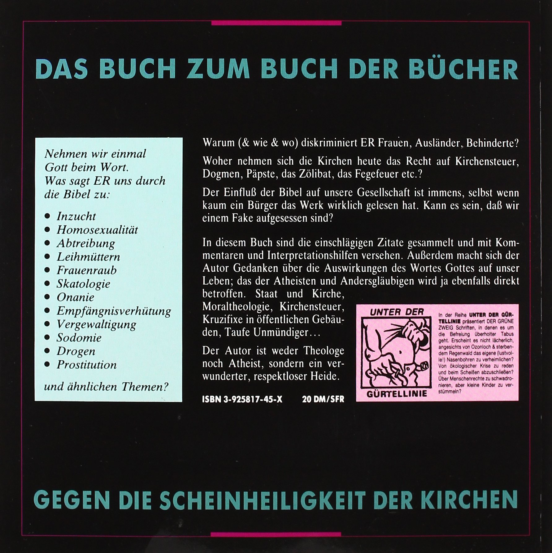 Das Böse Bibel Buch Sex Drogen Horrorstories In Der - 