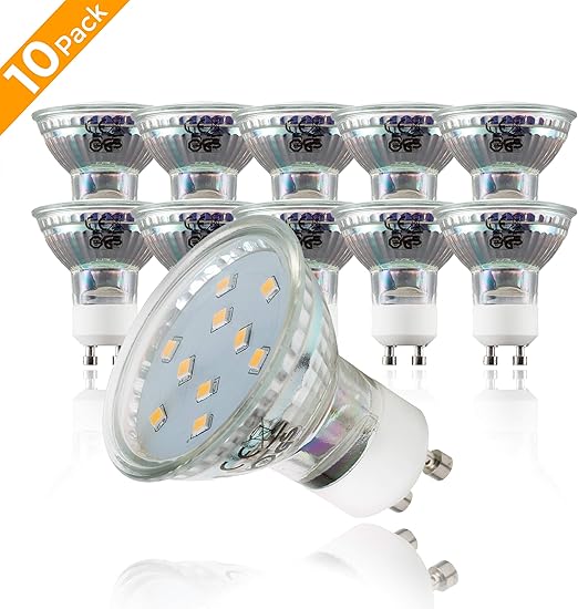 B K Licht 10er Set 3w Led Lampen Energiesparende Leuchtmittel Mit Gu10 Fassung Fur Innenraume Ersetzt 35w Halogen Birne Reflektorform 250 Lumen 3000k Fur Warmweisses Licht Amazon De Beleuchtung