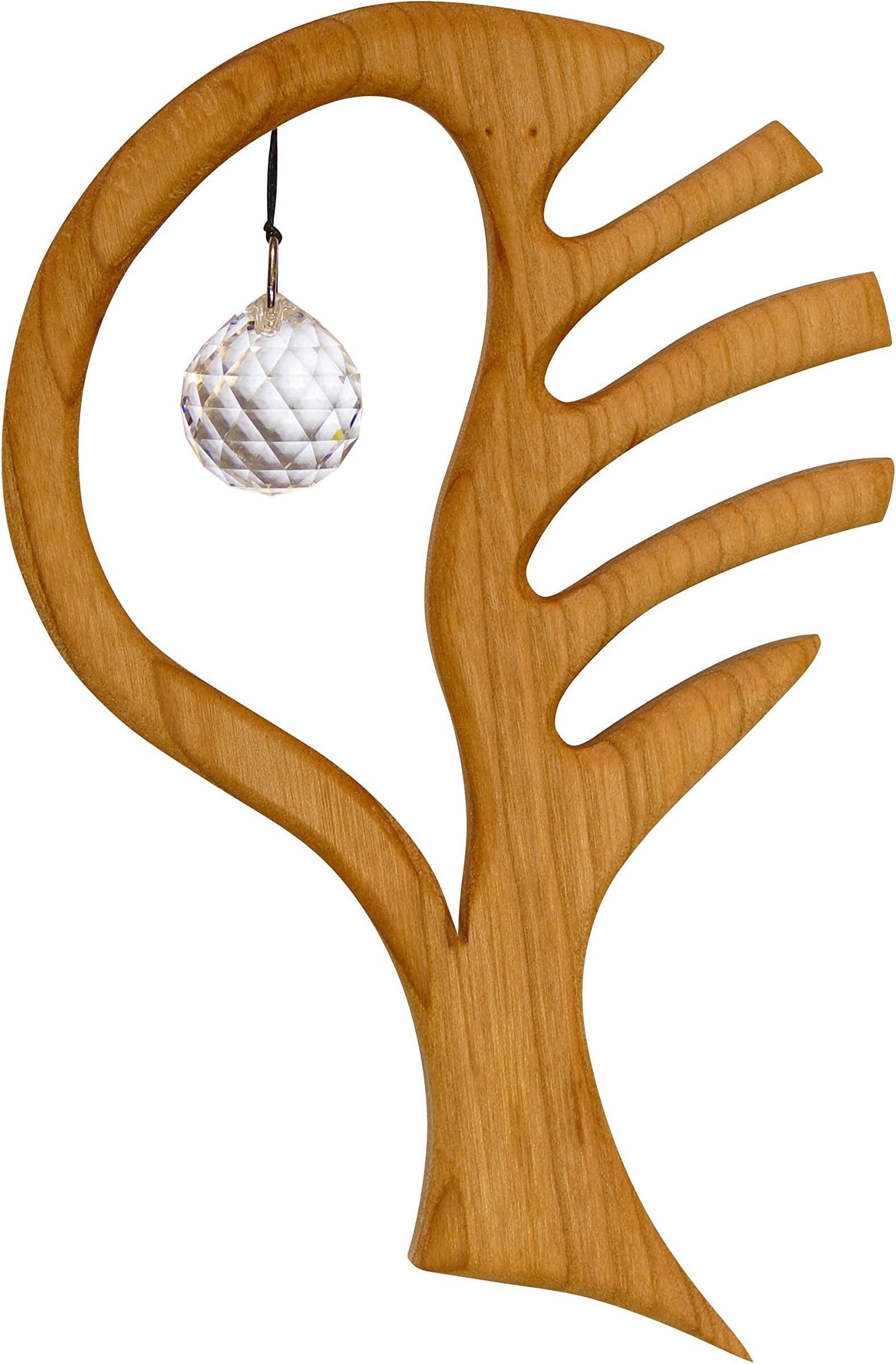 Holz Spiel Art Wooden Tree of Life Window Decoration Suncatcher with Swarovski Crystal