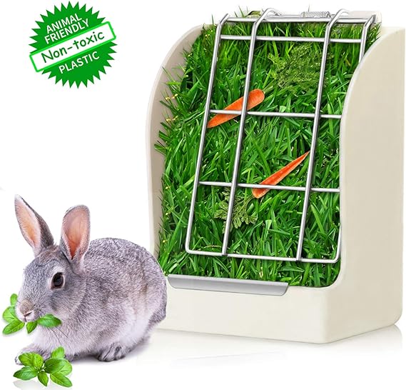 DIY House Rabbit Hay Feeder Rack,Hanging Rabbit Cage Hay Rack Manger