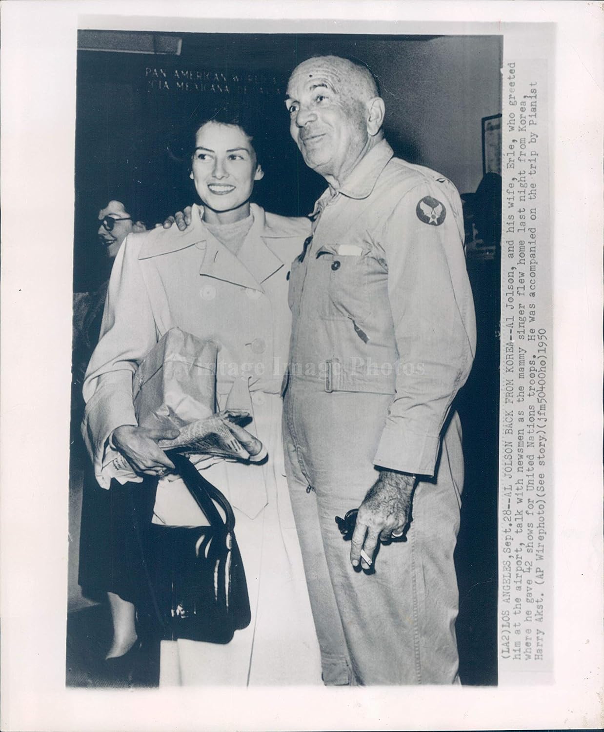 Amazon Com 1950 Wirevintage Photo Actor Al Jolson Comedian Erie