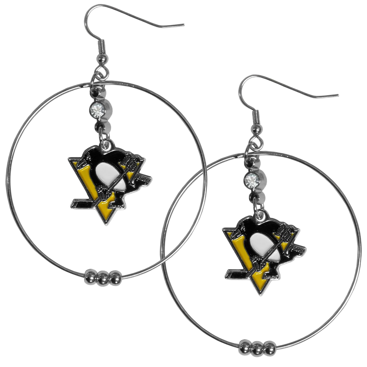 Siskiyou NHL 2 inch Hoop Earrings