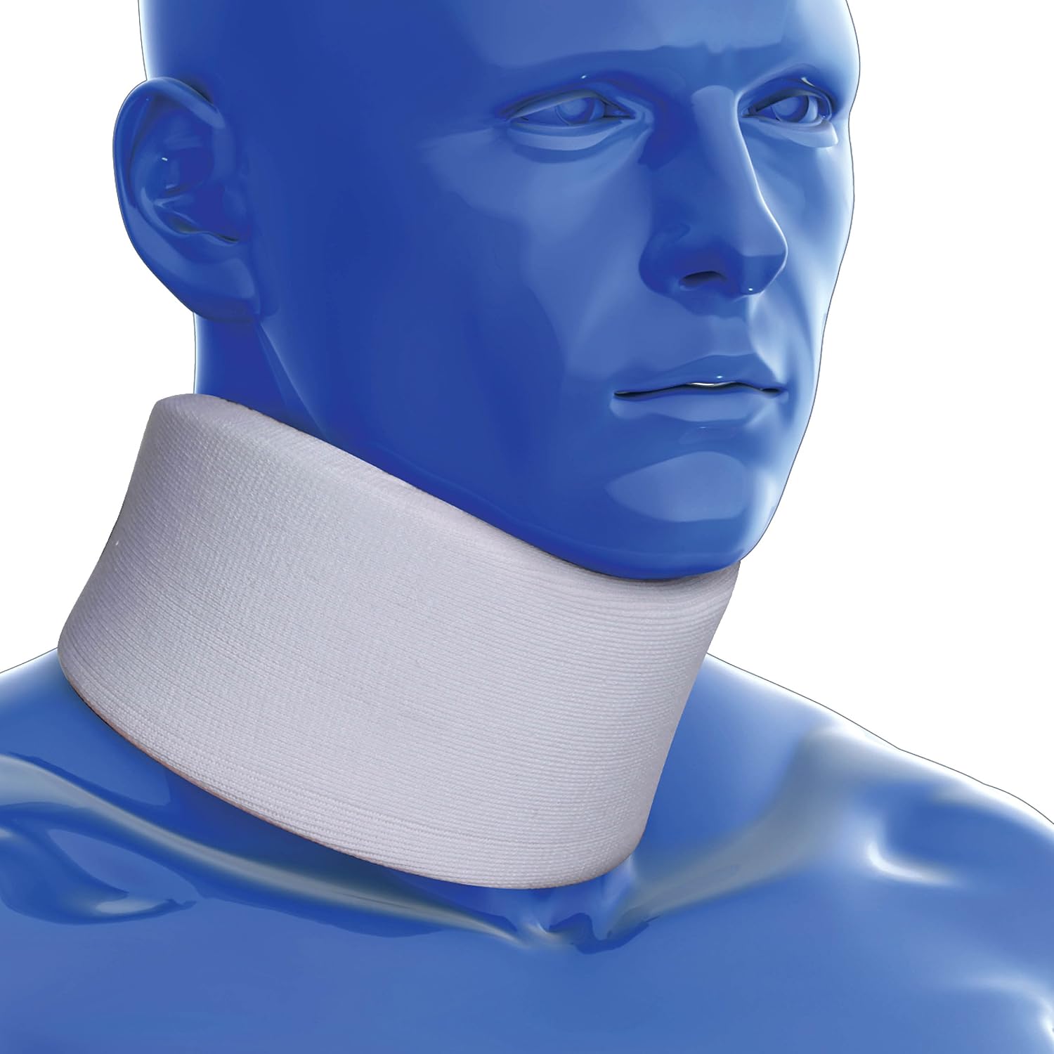 Kedley Foam Neck Collar Medical Grade Adjustable Neck Brace Support, White, S/M (Pack of 1)