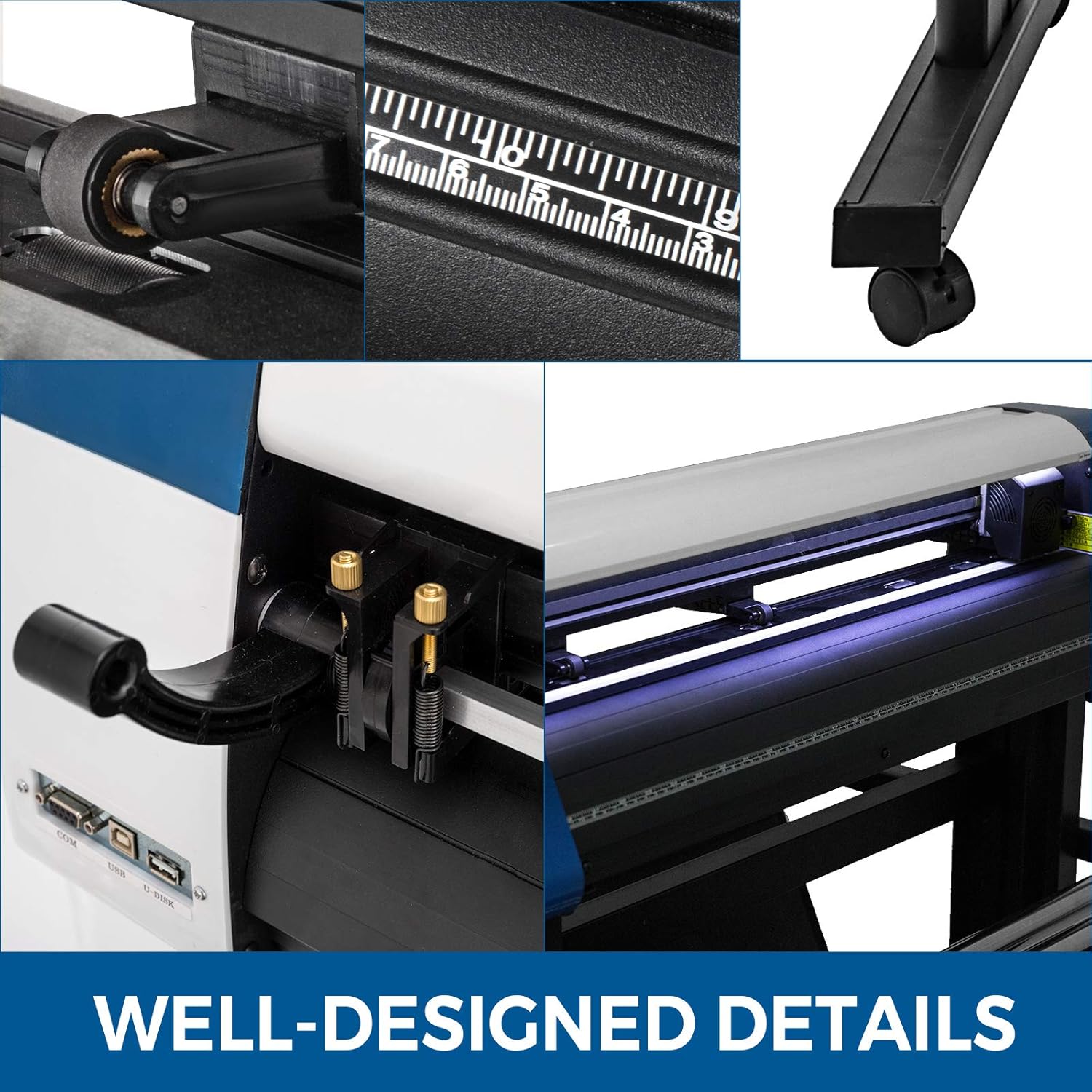 VEVOR Vinyl Cutter 53 Inch Vinyl Cutter Machine Semi-Automatic DIY Vinyl Printer Cutter Machine Manual Positioning Sign Cutting with Floor Stand Signmaster Software: Electronics