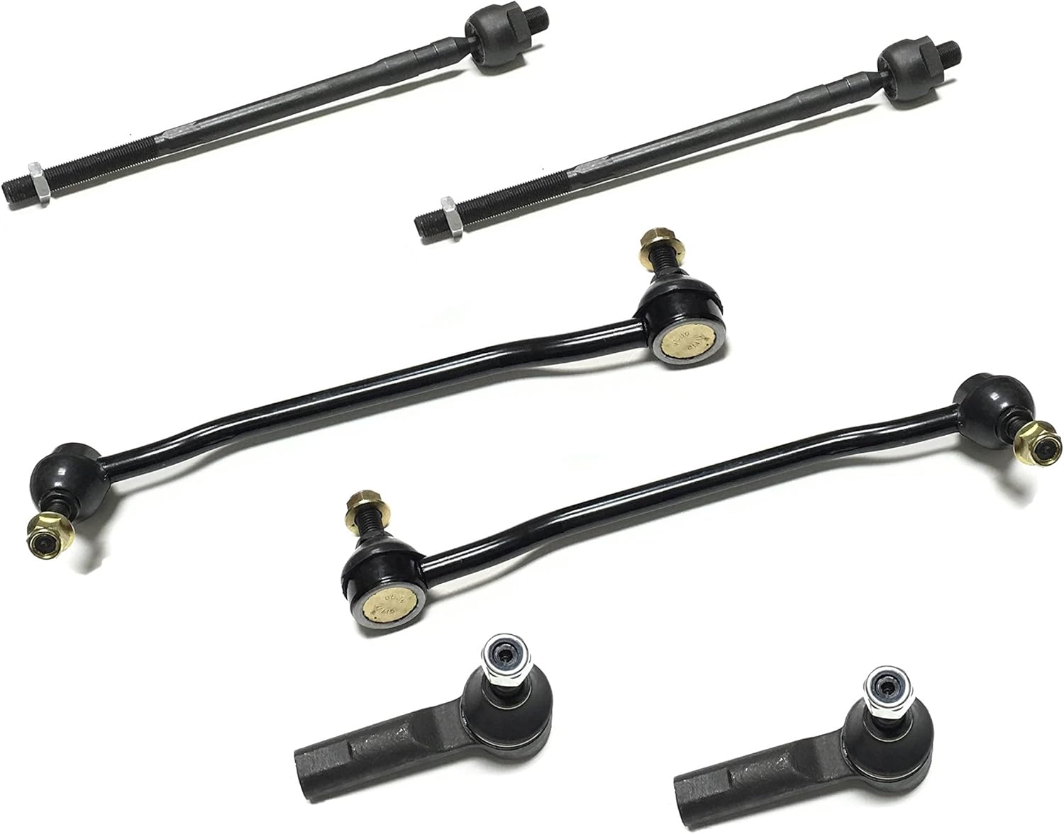 Suspension 8 x Ball Joints Inner Outer Tie Rods Sway Bars Kit Fits